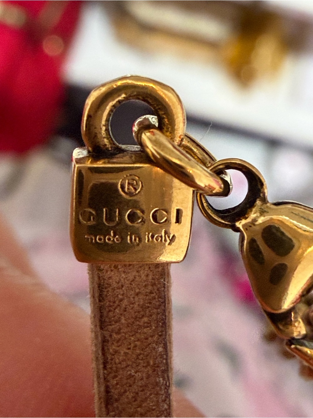Gucci Gold Crystal Flower Bracelet with Clear Stones - Picture 8 of 9